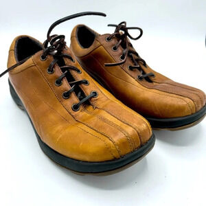 Mens Size 9 London Leather Brown Underground Heavy Duty Shoes Good Condition!